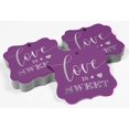 thumbnail image 4 of Inkdotpot Real Silver Foil Love Is Sweet Wedding Tags Favor Bracket Shape Hang Pack Of 50 Paper Tags, 4 of 6