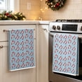 thumbnail image 5 of Tyidzon 2 Pcs Christmas Hand Towels, 15.7 x 23.6 in Candy Cane Decorative Towels for Kitchen and Bathroom, Blue, 5 of 7