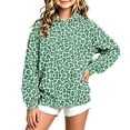 thumbnail image 5 of Hellosay Fleece Hoodies for Girls Size 7-8 Winter Long Sleeve Hooded Sweatshirt Heavyweight Leopard Print Pullover Tops, 5 of 5