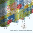 thumbnail image 6 of Pioneer Flower Floral Print Pattern Shower Curtain 84"x72", Bathroom Decorative Shower Curtain Set with 12 Hooks, Waterproof Washable, 6 of 6