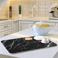thumbnail image 5 of FREEAMG Marble Black Dish Drying Mat Kitchen Absorbent Drying Pad Countertop Protector 16"× 18", Microfiber Multi-Purpose Counter Rack Sink Drainer Pad, 5 of 6