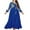 Blue, variant on Enjoytime Maxi Dresses for Women 2025 Patchwork Printed V-Neck Long Sleeve Plus Size Dresses Fashion Casual Loose Party Dress Black XXL