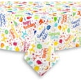 thumbnail image 2 of DCHYO Home Happy Birthday Balloon Dogs Cotton Fabric Tablecloth, 2 of 4