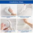 thumbnail image 6 of GLUAAE Shower Caddy Suction Cup No Drilling Shower Shelf Removable Wall Mounted Caddy Organizer Perfect Bathroom Storage Waterproof Rustproof Shower Basket for Bathroom & Kitchen, 6 of 9