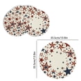 thumbnail image 3 of OAVQHLG3B American Flag Vases Flowers 4th of July Round Placemats Set of 4, 14 Inch Patriotic Memorial Day Round Table Mats for Dining Decoration, 3 of 6