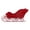 Red, variant on Brown Mini Christmas Sleigh Decoration Toy, Plastic Design Holiday Festive Accent For Tree Party Gift, Sleigh Statue Snowflake Theme