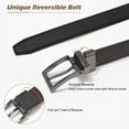 thumbnail image 3 of AWAYTR Reversible Kids Belts for Boys - Black and Brown Leather Belt for School Uniform Casual Jeans, 3 of 11