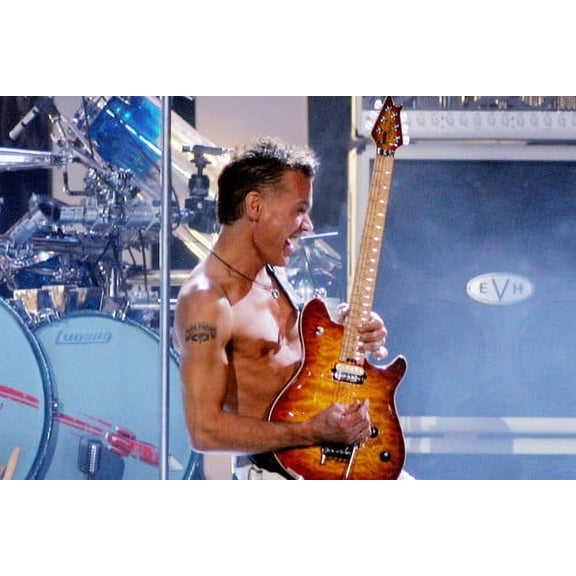 Van Halen Barechested With Guitar Concert 24x36 Poster