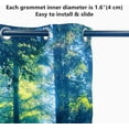 thumbnail image 5 of Forest Tree Blackout Curtains Blocking Window Curtain with Jungle Wild Weeds Nature Green Trees Scenery Print Decor Home Bedroom Living Room Grommet Window Drapes 2 Panel Set-42"W x 96"L (Pack of 2), 5 of 7