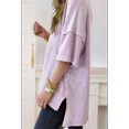 thumbnail image 4 of Camiseta Básica Informal de Verano de Corta con Aberturas Laterales, Talla XXL, Color, 4 of 7