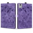 thumbnail image 2 of FJLBDE Case for Lenovo Tab M11/Tab K11 LTE 11 inch 2024 TB330FU with Stand, Card Slot, Embossed Cat PU Leather Cover, Purple, 2 of 7