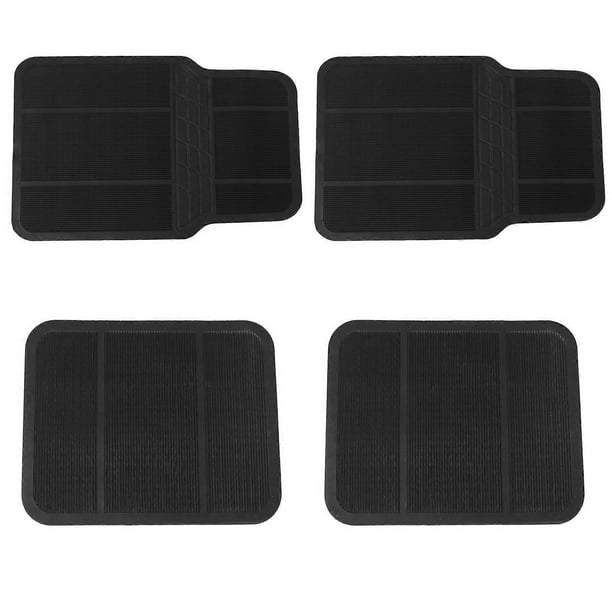1 Set 4 Pcs PVC Waterproof General Car Floor Mats Vehicle Foot Mats (Black)