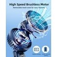 thumbnail image 5 of FrSara Portable Handheld Mini Fan, Neck Fan, 4000mAh Desk Fan, 180° Adjustable, 6 Speed Wind, Display Electricity in Real Time, USB Rechargeable Foldable Fan, Quiet Personal Fan, 5 of 10