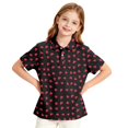 thumbnail image 3 of Abcomgle Kids Uniform Shirts for Boys Short Sleeve Pique Polo Shirt Button Closure Love Heart School Uniform Comfortable Collared Spring Shirts for Boys, 3 of 8