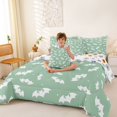 thumbnail image 4 of Homewish Happy Halloween Bat 7-Piece Twin Bedding,White Silhouette Dot Print Bedding Comforter Set,Mint Green,Halloween Reversible, 4 of 8