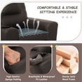 thumbnail image 4 of Alwalue Children Recliner Chair with Cup Holder Toddler Recliner Chair with Adjustable Footrest and Side Pocket Toddler Recliners for Baby Age 2-4 - Brave Brown, 4 of 8