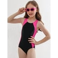 thumbnail image 5 of Charmo Color Blocked Swimwear for Girls Athletic One Piece Practice Swimsuits Racerback Competition Bathing Suits, Size 8-16, 5 of 7