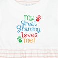thumbnail image 4 of Inktastic My Great Grammy Loves Me Grandchild Girls Baby Dress, 4 of 5