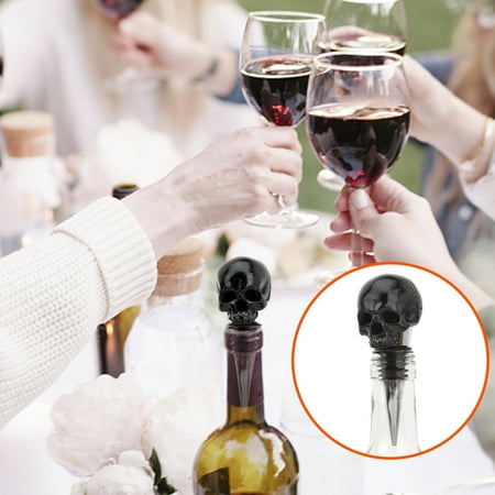 

Fjofpr Hot Halloween Creative Skull Wine Stopper Red Wine Preservation Stopper For Party Banquet kitchen organization