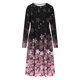 thumbnail image 4 of ICHUANYI Clearance Women's Casual Round Neck Long Sleeve Folding Floral Printed Dresses(Black, XL) ICHUANYI WER2023081404372, 4 of 5