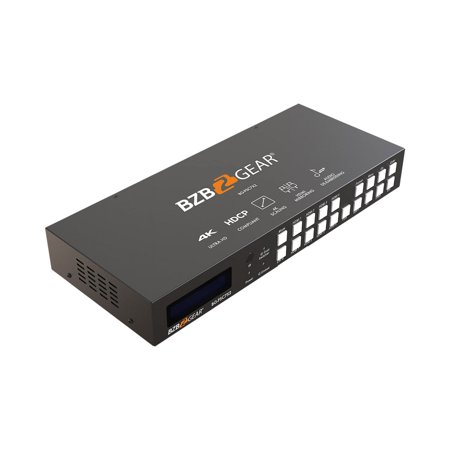 UPC: 0850009357977 | BZBGEAR 7×2 4K UHD Presentation Switcher Scaler with HDMI/VGA/Component/Composite Video and Audio