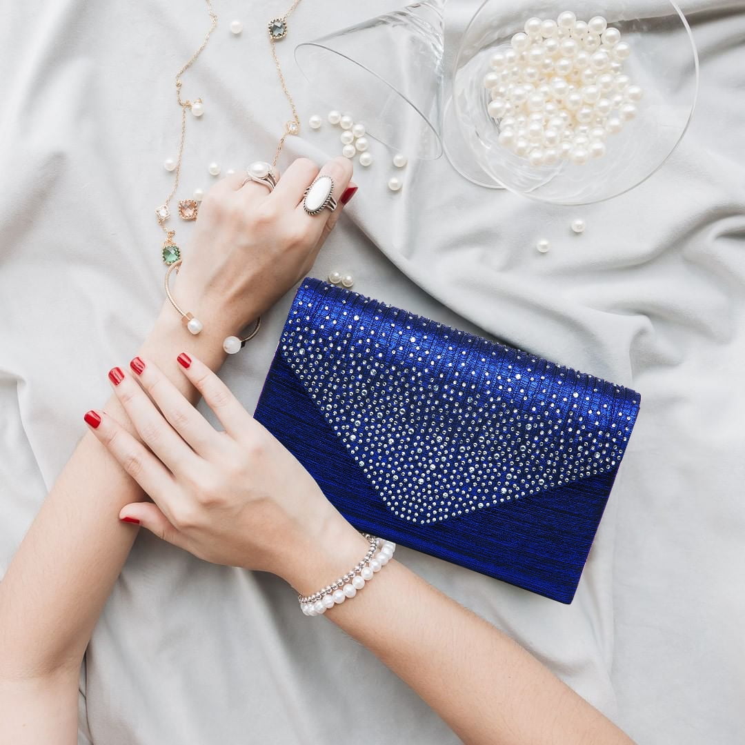 Dasein Women's Evening Bags Envelope Handbag Party Prom Clutch Purse Shoulder Cross Body Bag