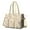 Pioneer Flower Floral-2, variant on Teacher Tote Bag,Pioneer Flower Floral Print Pattern Teacher Utility Tote Bag,Large Work Tote Bags for Women with Multiple Pockets,Top Zipper Closure,13.8x10.6x6.7 Inch