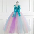 thumbnail image 2 of Mermaid Costume Tutu Jupe Filles Bandeau Taille Haute Robe en Tulle pour Fête, 2 of 5