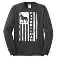 thumbnail image 2 of Pitbull Dad Dog Dag Funny Gift | Mens Dog Lover Long Sleeve T-Shirt, Charcoal, Small, 2 of 4