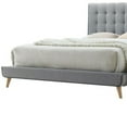 thumbnail image 3 of Well-designed Contemporary Style Queen Size Padded Bed, Grey, 3 of 3