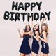 thumbnail image 4 of 8.54 x 6.61 x 0.43 inchesBlackAly Black Happy Birthday Globo Banner 16 pulgadas Mylar Letras Cumpleaños Logo Banner Banderines Material ecológico reutilizable, 4 of 5