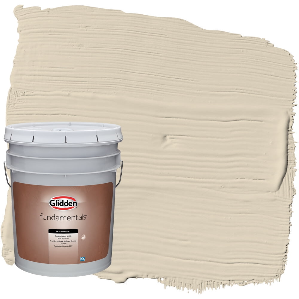 Glidden Fundamentals Exterior Paint Toasted Almond, SemiGloss, 5