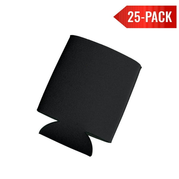 25-PACK - Premium Can Cooler - Black