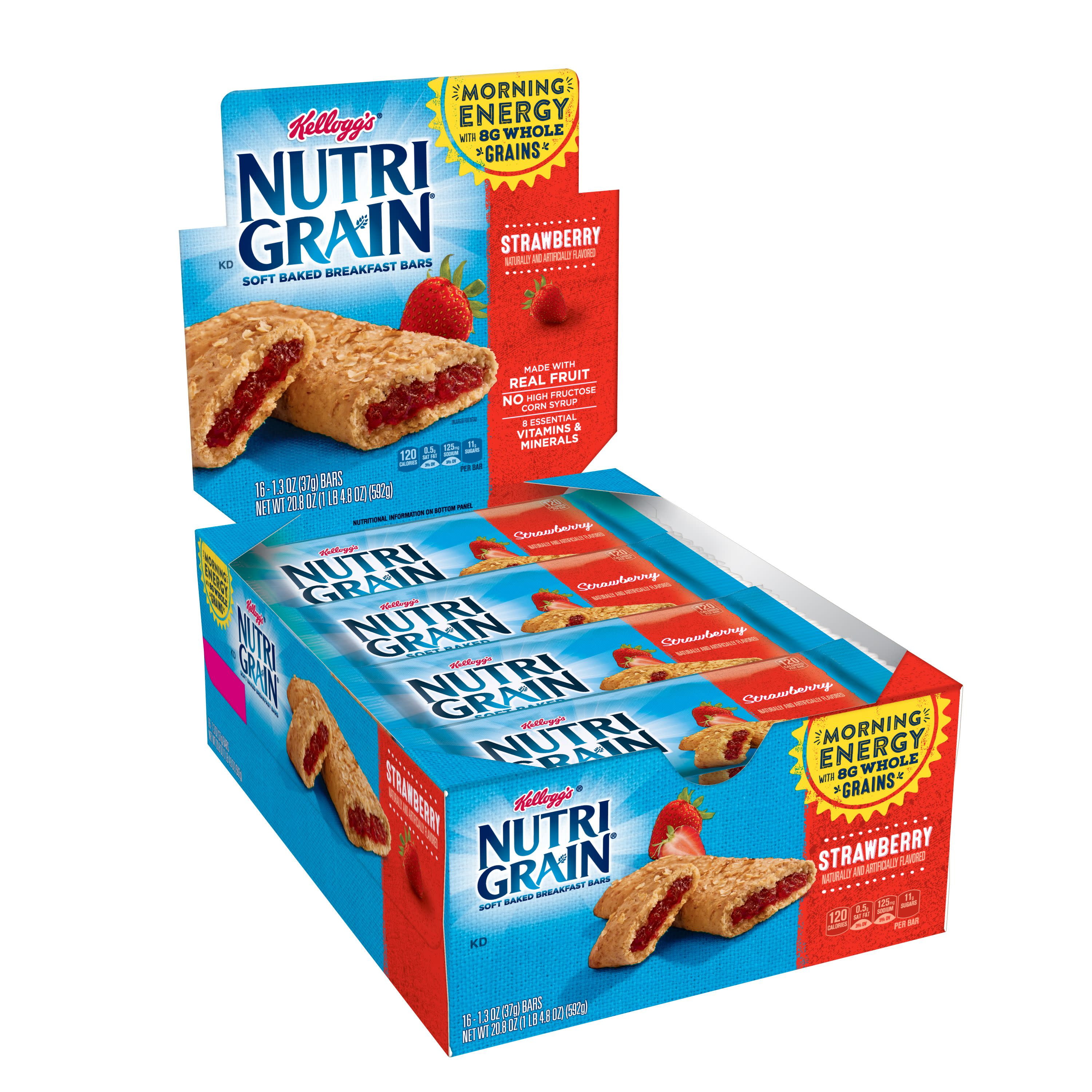 Kellogg's Nutri-Grain Cereal Bar Strawberry Single Serve (16 ...