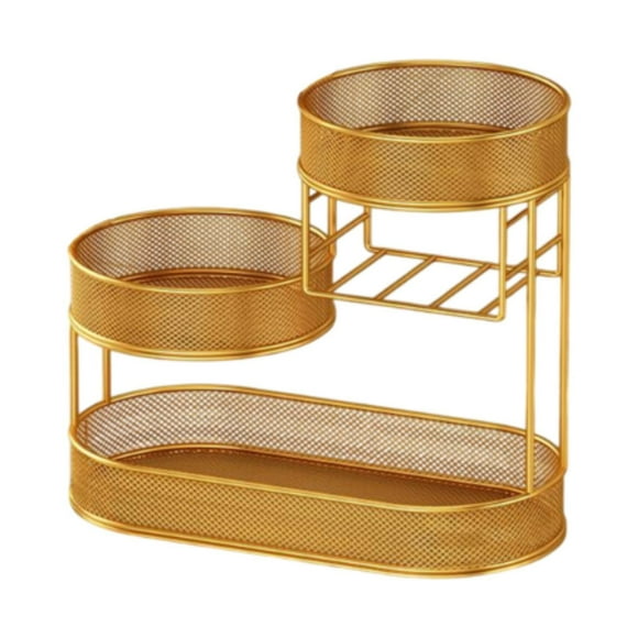 Soporte de cesta de alambre de 3 capas Cesta de frutas de alambre de metal Soporte de frutas Soporte para frutas para Oro
