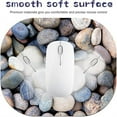 thumbnail image 2 of Mouse Pad, Mini Mousepad, Marble Mouse Pads, Mouse Pads for Desk Office Laptop Round Mouse Pad Computer Mouse Pad with Non-Slip Base Small Mousepad 6×7 inches (Stone), 2 of 6
