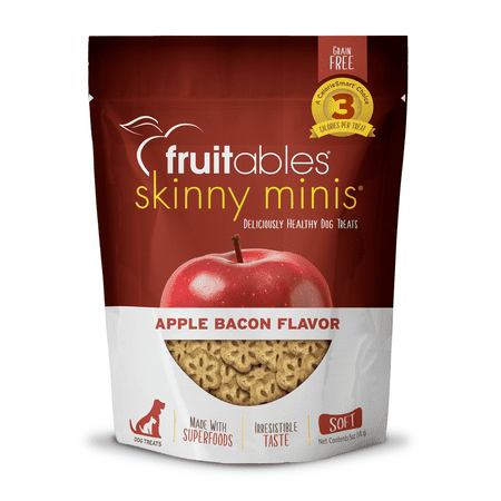 UPC: 0895352002280 | Fruitables Skinny Mini Dog Treats Apple Bacon Flavor 5 Ounces