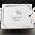 thumbnail image 5 of TrueCraftware- Half Size Slotted Stainless Steel Anti-Jamming Steam Pan Cover 24 Gauge- Notched Anti-Jam Steam Table Pan Lid Catering Metal Food Pan Cover for Restaurant Events Catering, 5 of 7