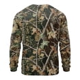thumbnail image 5 of ASDFVBKG Lightweight Mens Crew Neck Sweatshirt, Camo Maple Leaf Printed Waffle Knit Long Sleeve Casual Pullover Light Brown M, 5 of 5
