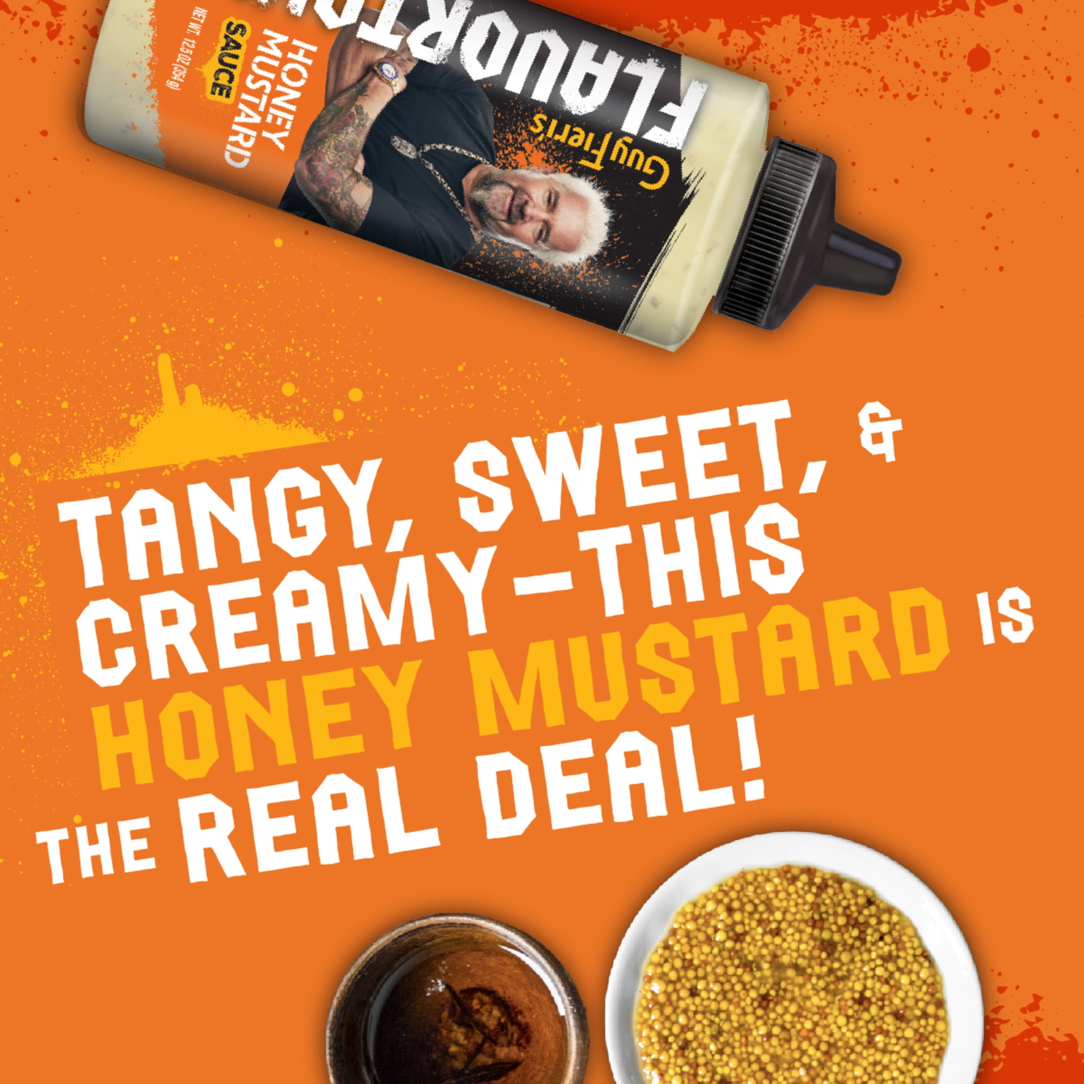 (2 pack) Flavortown Honey Mustard Sauce 12.5 oz