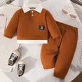 thumbnail image 2 of zuwimk Kids Toddler Boy Gentleman Outfits Button Down Shirt Suspender Pant Wedding Formal Church Suit Dress Birthday Clothes(12-18 Months,Brown), 2 of 6