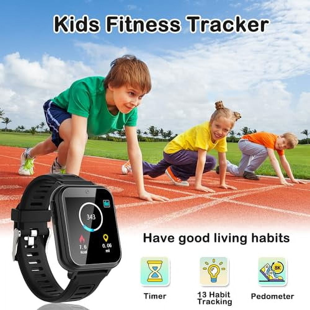 Kids Game Smart Watch for Kids with 24 Puzzle Games HD Touch Screen Camera Video Music Player Pedometer Alarm Clock Flashlight 12/24 hr Kids Watches Gift for 4-12 Year Old Boys Toys for Kids