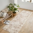 thumbnail image 3 of 2x6 Vintage Runner Rug Washable Carpet Non Slip Bedroom Indoor Office Low Pile Traditional Distressed Retro Accent Rug Beige, 3 of 6