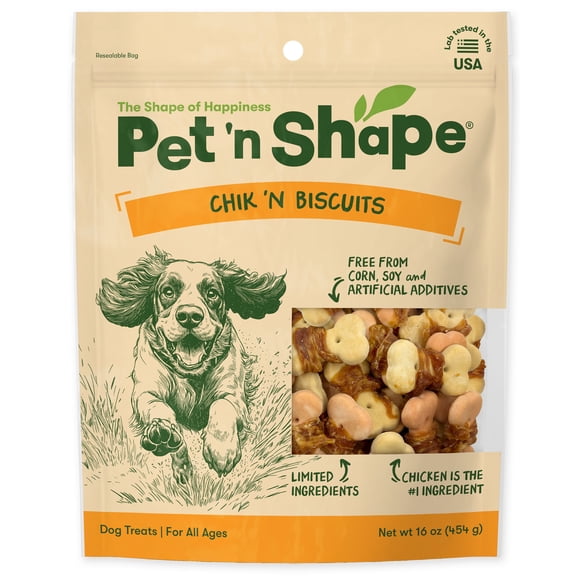 Pet 'n Shape Chik 'n Wrapped Biscuits – Jerky Dog Treats - 1 Pound