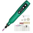 thumbnail image 1 of FlyFlise Outil Rotatif Sans Fil 3,7 V Puissance Li-Ion 5 Vitesses Variables Recharge USB Polyvalent pour Bricolage Léger Artisanat Polissage Cirage Perçage Gravure Vert, 1 of 8
