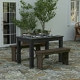 thumbnail image 3 of Merrick Lane 46" x 30" Rectangular Black Wash Solid Pine Farm Dining Table, 3 of 11