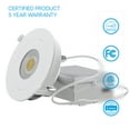 thumbnail image 2 of 360 Degree Gimbal 4 Inch 5CCT Selectable White New Construction 12 Watt 1200LM Triac Dimmable LED Recessed Downllight 6 Pack, 2 of 10