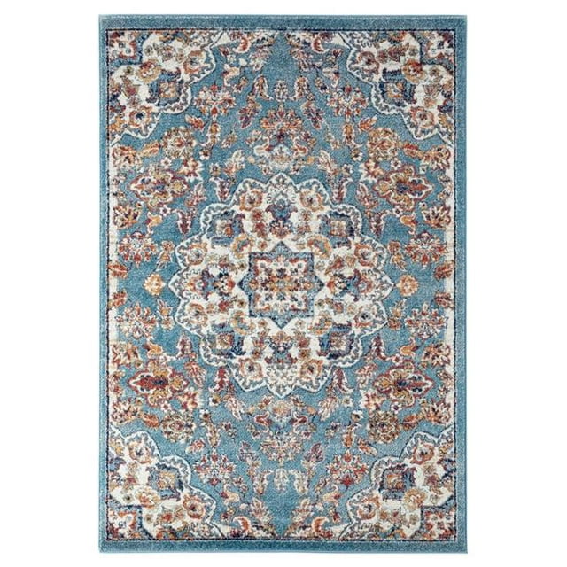 Amer Rug ALX817999 7 ft. 9 in. x 9 ft. 9 in. Alexandria Transitional Power-Loomed Rug, Blue