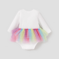 thumbnail image 6 of PatPat 2pcs Baby Girl Naia Sweet Letter Patten Mesh Ruffle Romper Set, 6 of 9