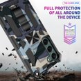 thumbnail image 7 of SaniMore for Samsung Galaxy S22 Plus Case, Rugged PC & Soft TPU CD Magnetic Cover Built-in Car Mount & Multi-View Kickstand Camouflage Military Grade Shockproof Heavy Duty Protective Shell, Lightblue, 7 of 7